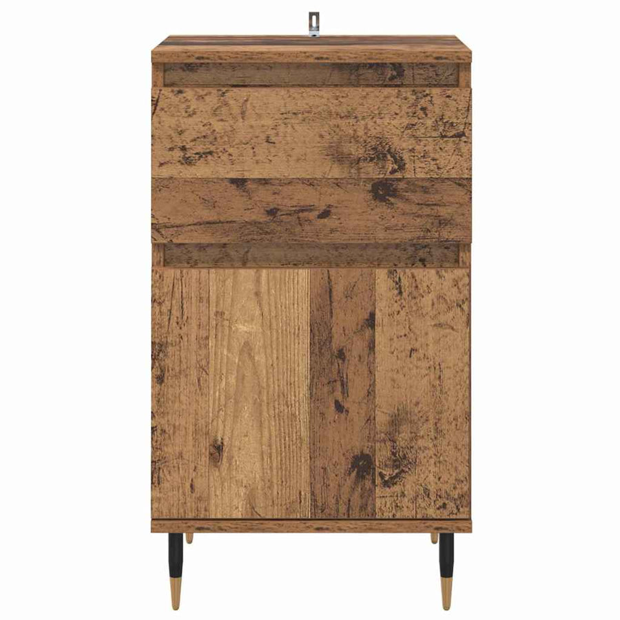 Dressoir Oud Hout 40 x 35 x 70 cm Gemonteerd hout en ijzer