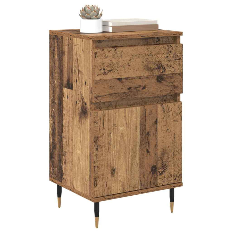 Dressoir Oud Hout 40 x 35 x 70 cm Gemonteerd hout en ijzer