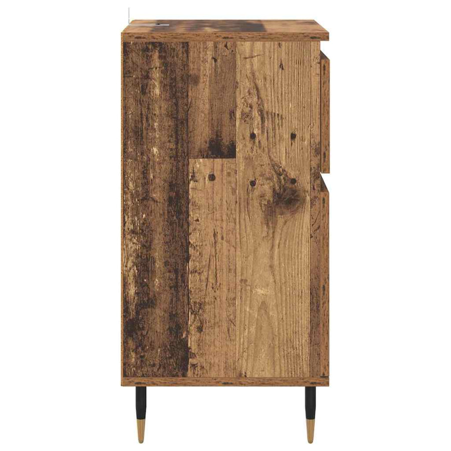 Dressoir Oud Hout 40 x 35 x 70 cm Gemonteerd hout en ijzer