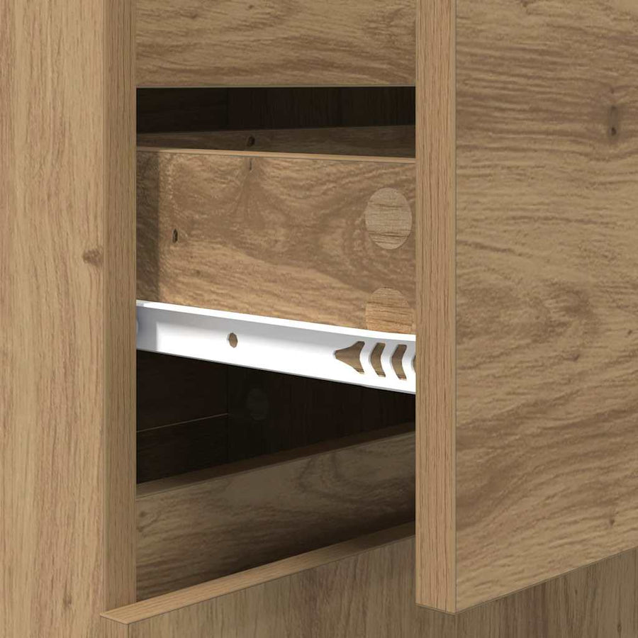 Dressoir Artisan Eiken 40 x 35 x 70 cm Gemonteerd hout en ijzer
