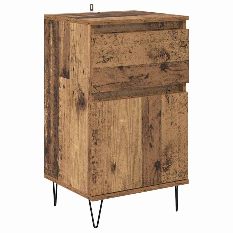 Dressoir met lade Oud hout 35 x 40 x 70 cm Bewerkt hout