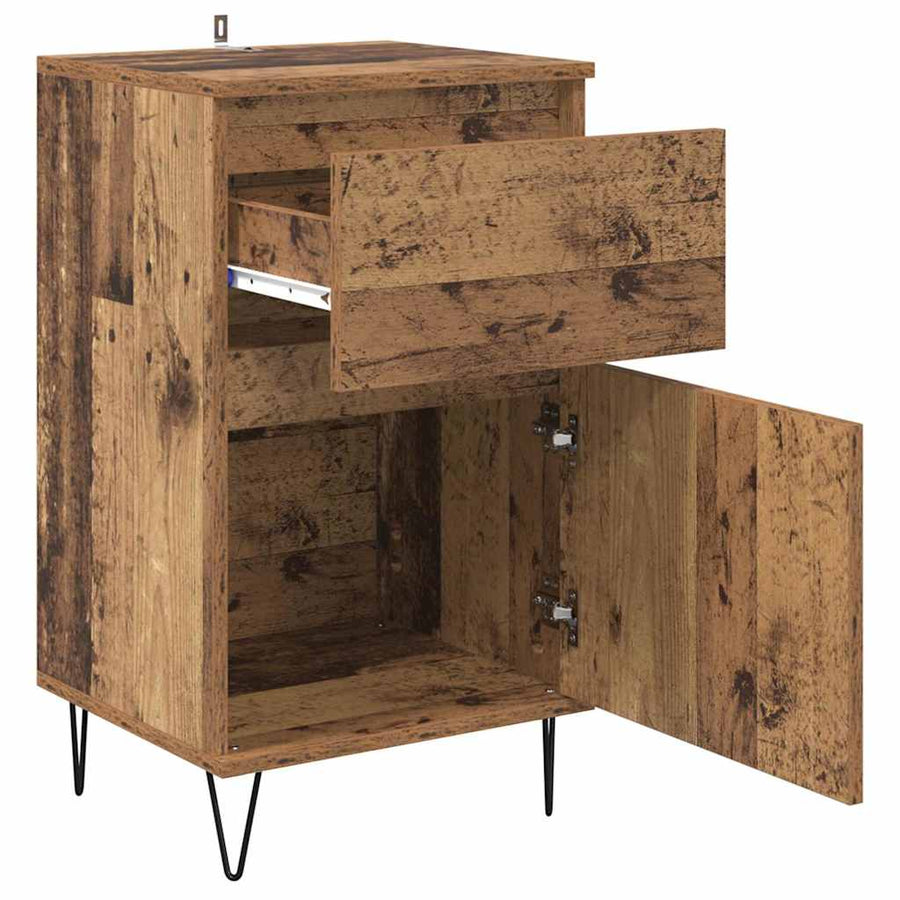 Dressoir met lade Oud hout 35 x 40 x 70 cm Bewerkt hout