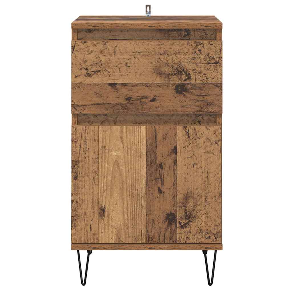 Dressoir met lade Oud hout 35 x 40 x 70 cm Bewerkt hout
