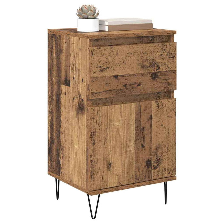 Dressoir met lade Oud hout 35 x 40 x 70 cm Bewerkt hout