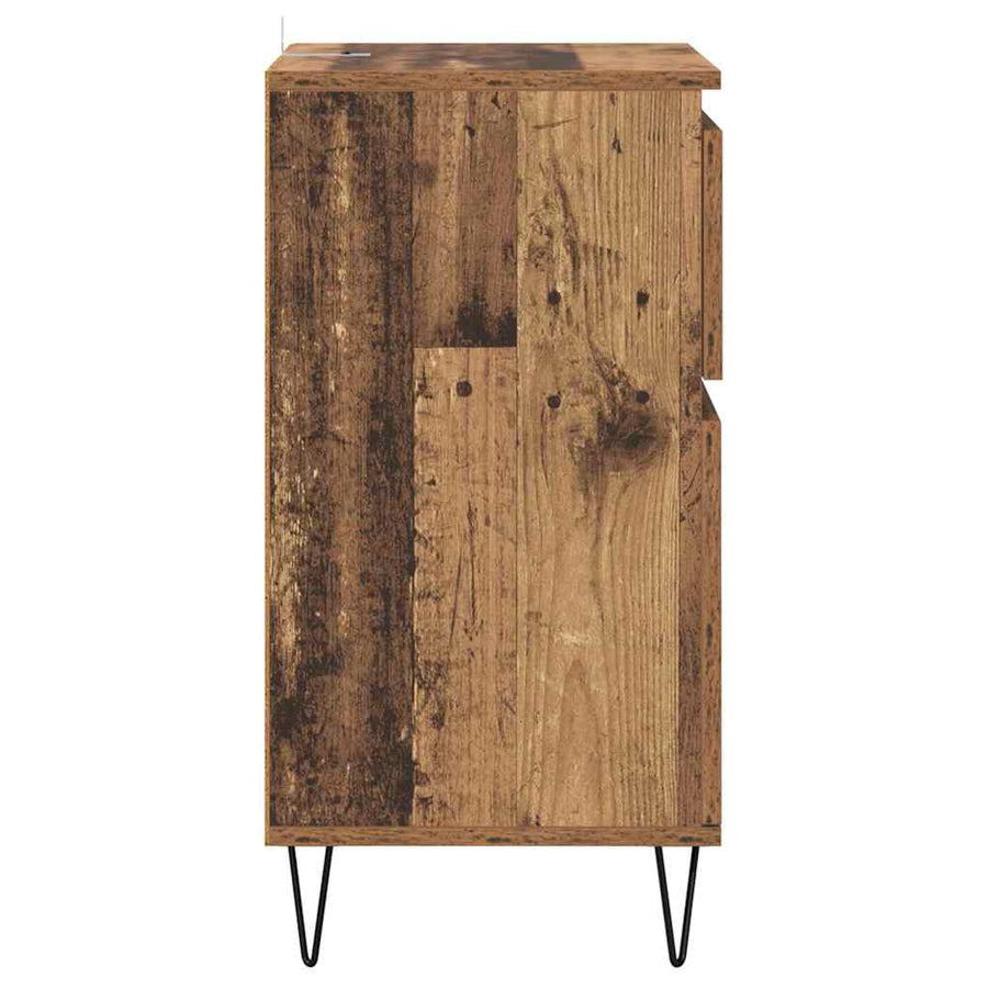 Dressoir met lade Oud hout 35 x 40 x 70 cm Bewerkt hout