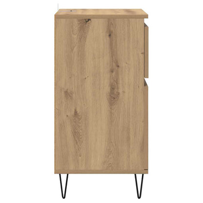 Dressoir artisanaal eikenkleurig 35 x 40 x 70 cm Bewerkt hout