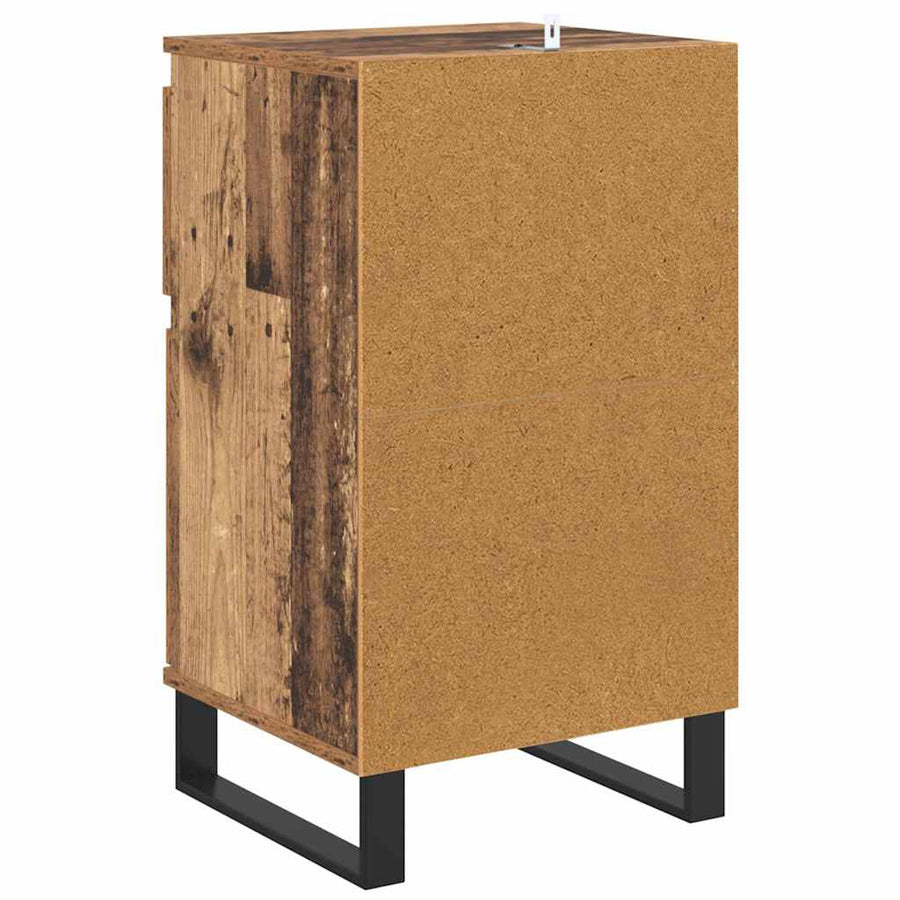 Dressoir met lade Oud hout 35 x 40 x 70 cm Bewerkt hout