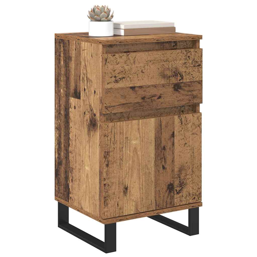 Dressoir met lade Oud hout 35 x 40 x 70 cm Bewerkt hout