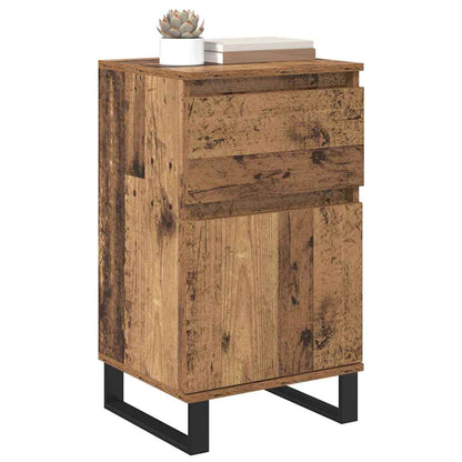 Dressoir met lade Oud hout 35 x 40 x 70 cm Bewerkt hout