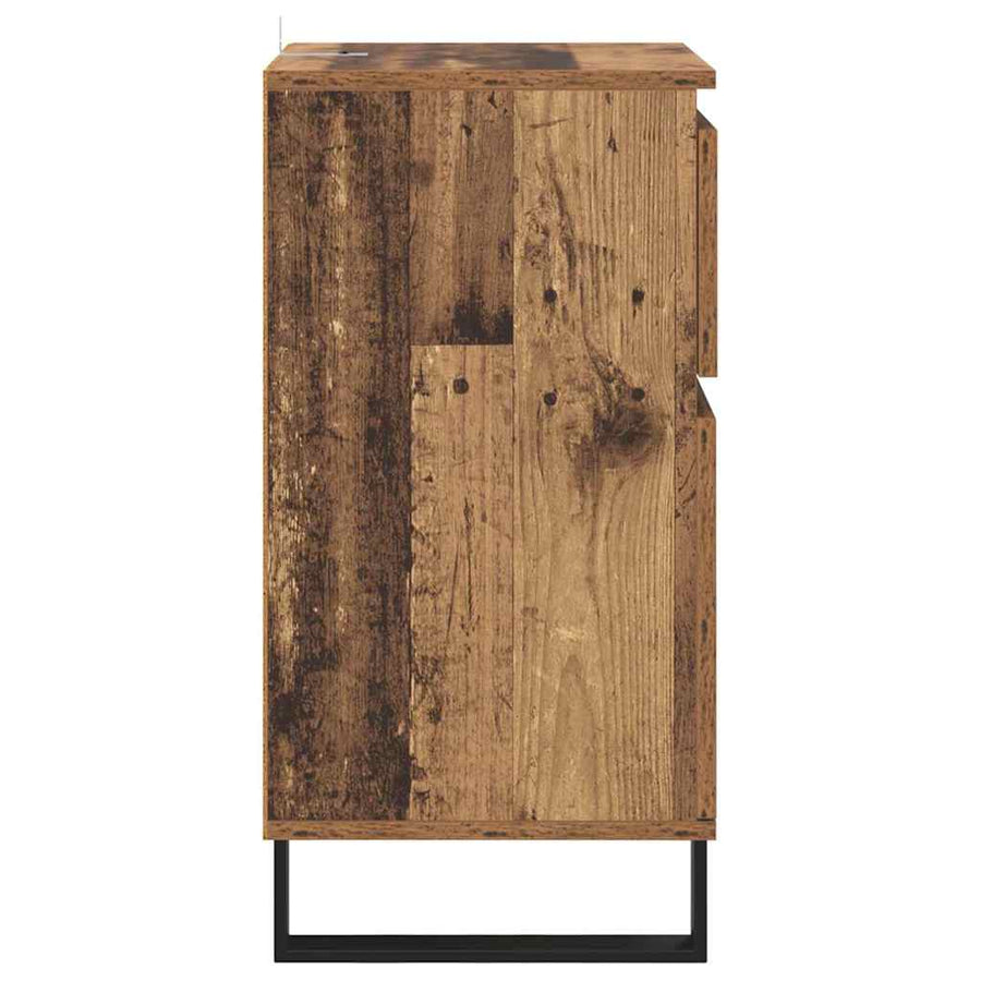 Dressoir met lade Oud hout 35 x 40 x 70 cm Bewerkt hout