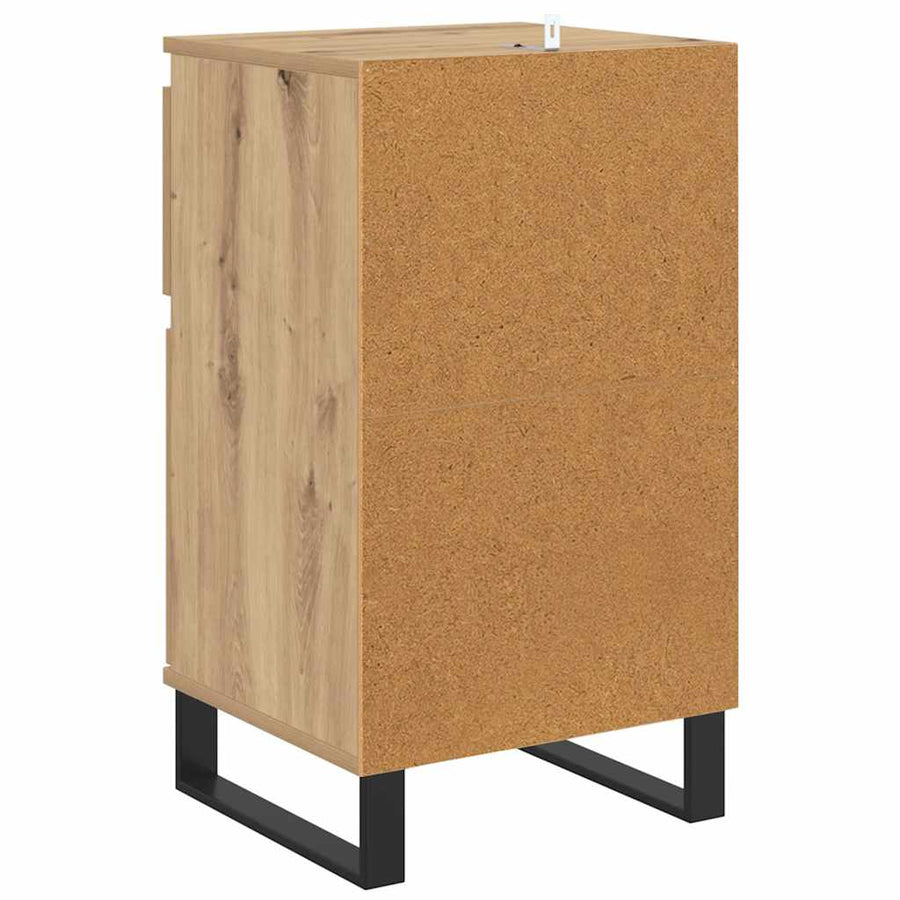 Dressoir artisanaal eikenkleurig 35 x 40 x 70 cm Bewerkt hout