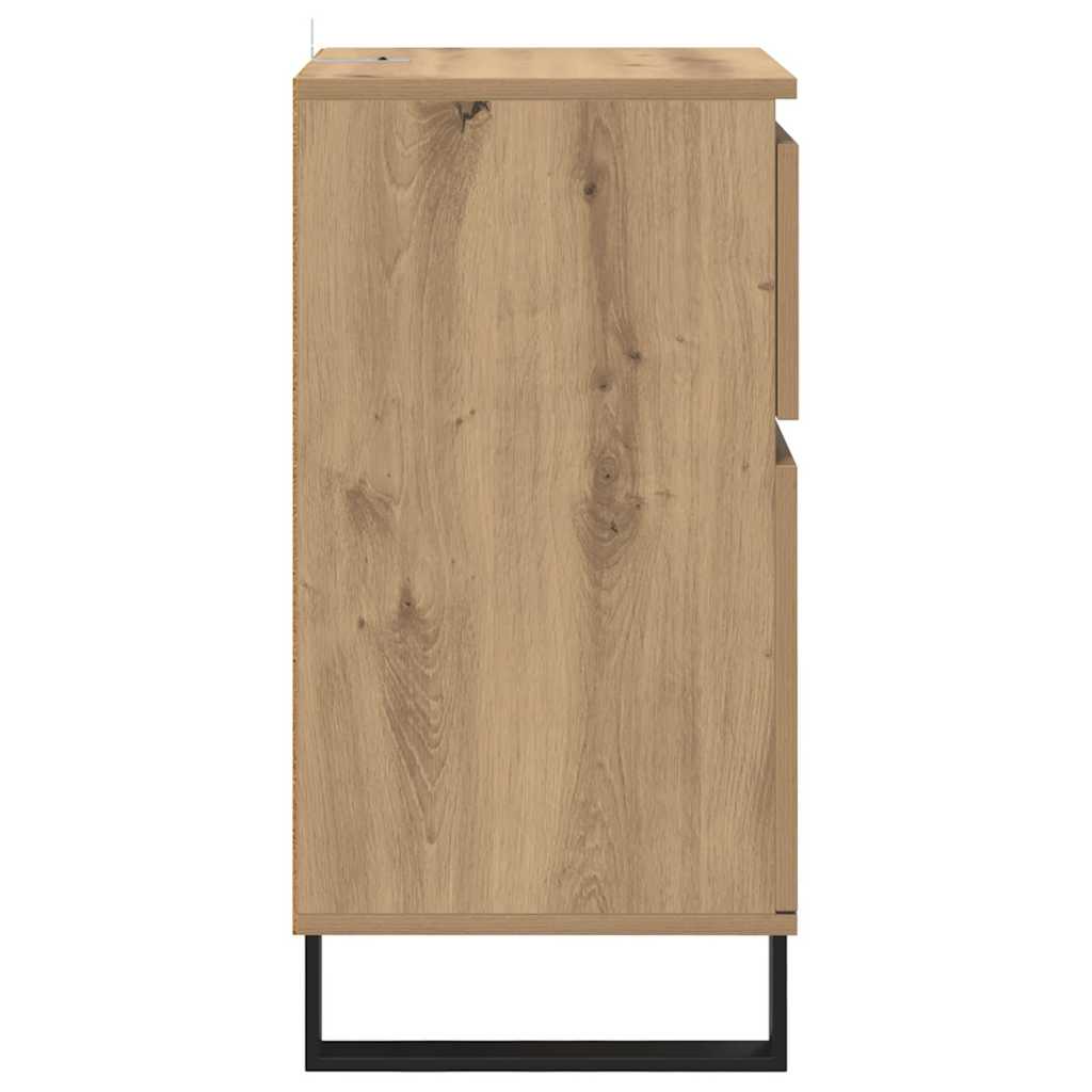 Dressoir artisanaal eikenkleurig 35 x 40 x 70 cm Bewerkt hout