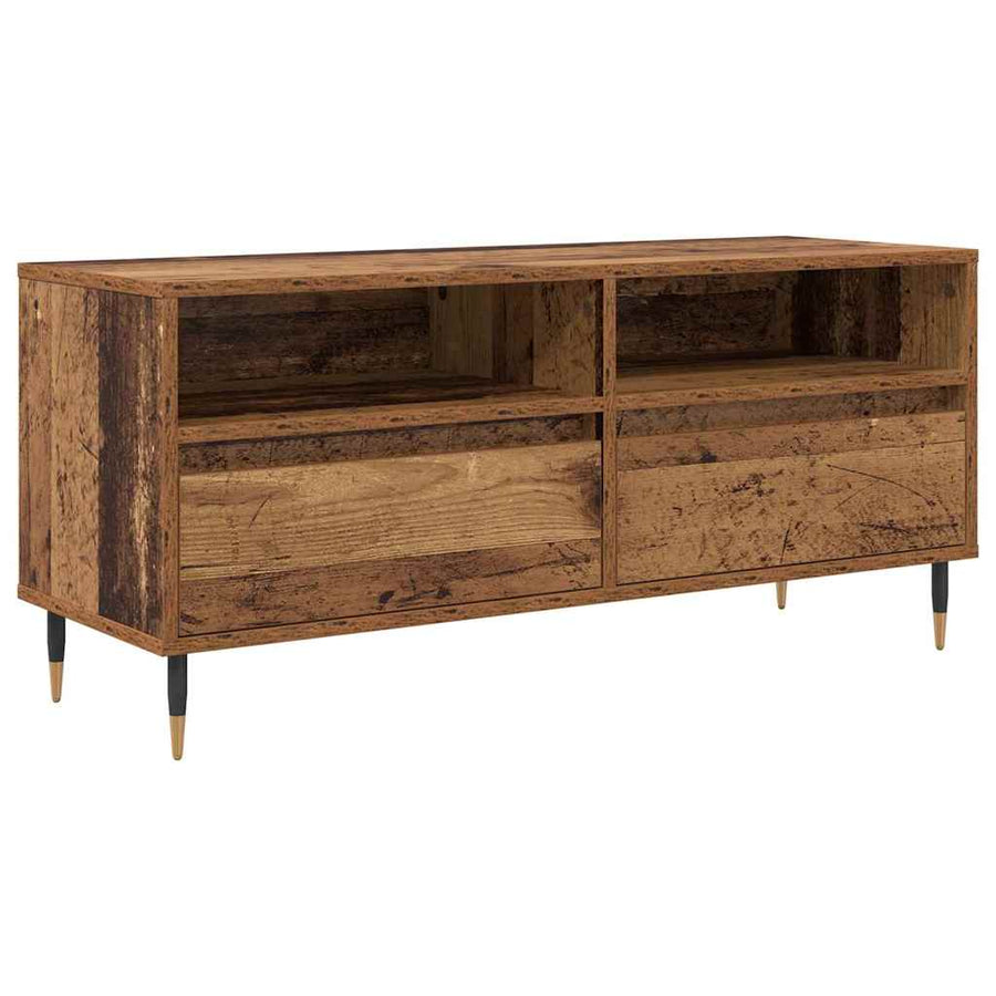 TV-kast Oud Hout 100 x 34,5 x 44,5 cm Gemonteerd hout en ijzer