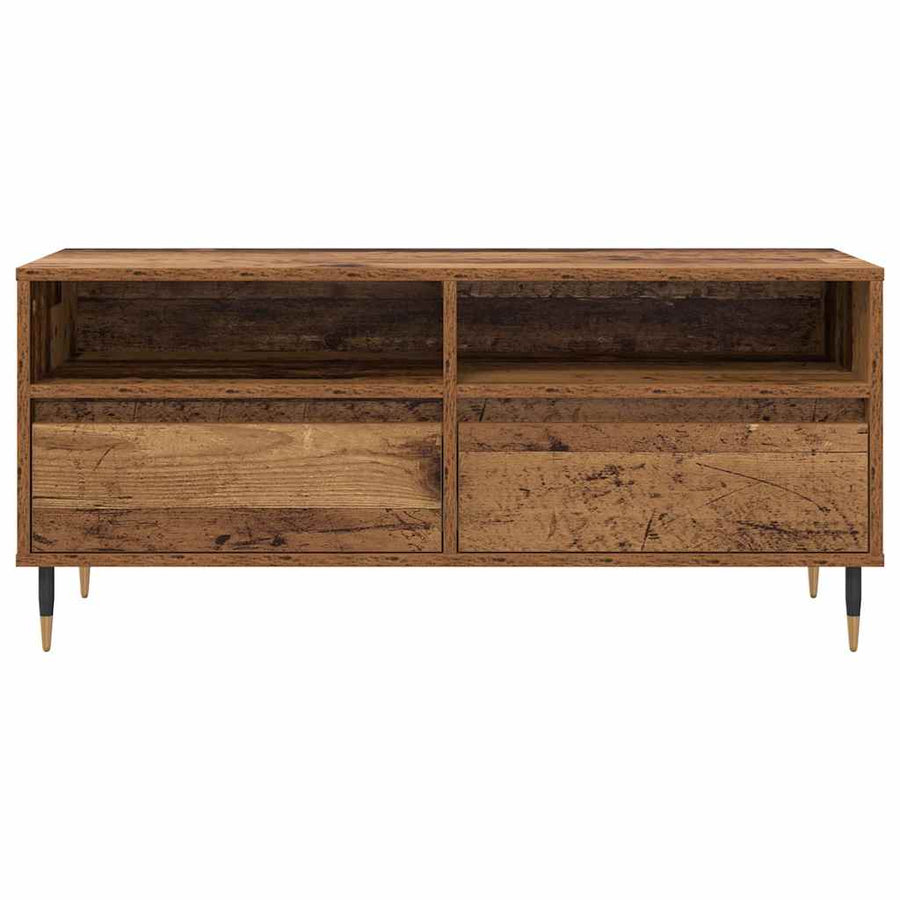 TV-kast Oud Hout 100 x 34,5 x 44,5 cm Gemonteerd hout en ijzer