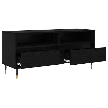 TV-kast met lade Zwart Eiken 100 x 34,5 x 44,5 cm
