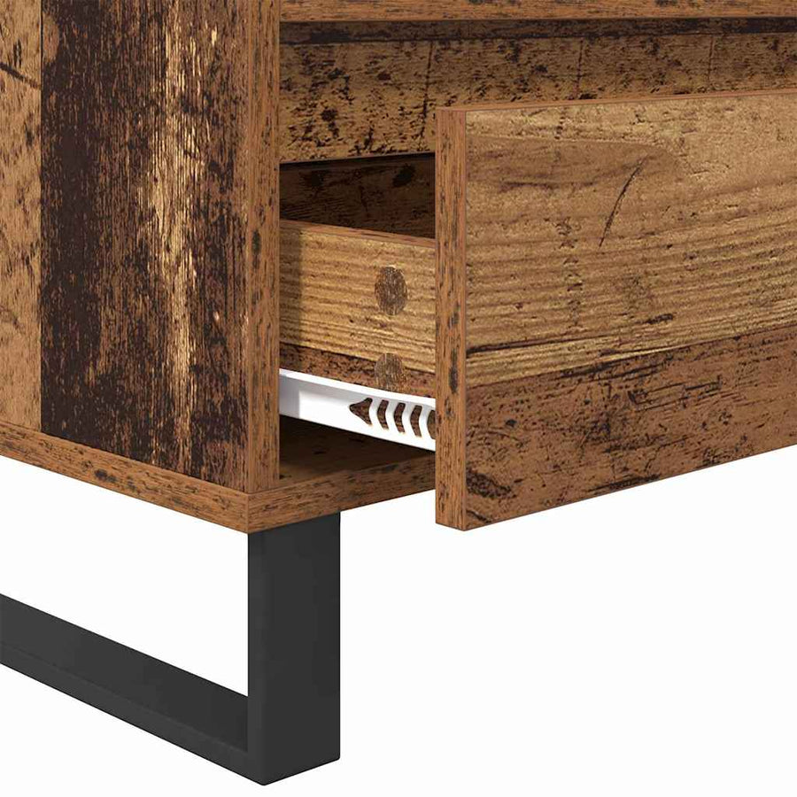 TV-kast Oud Hout 100 x 34,5 x 44,5 cm Gemonteerd hout en ijzer
