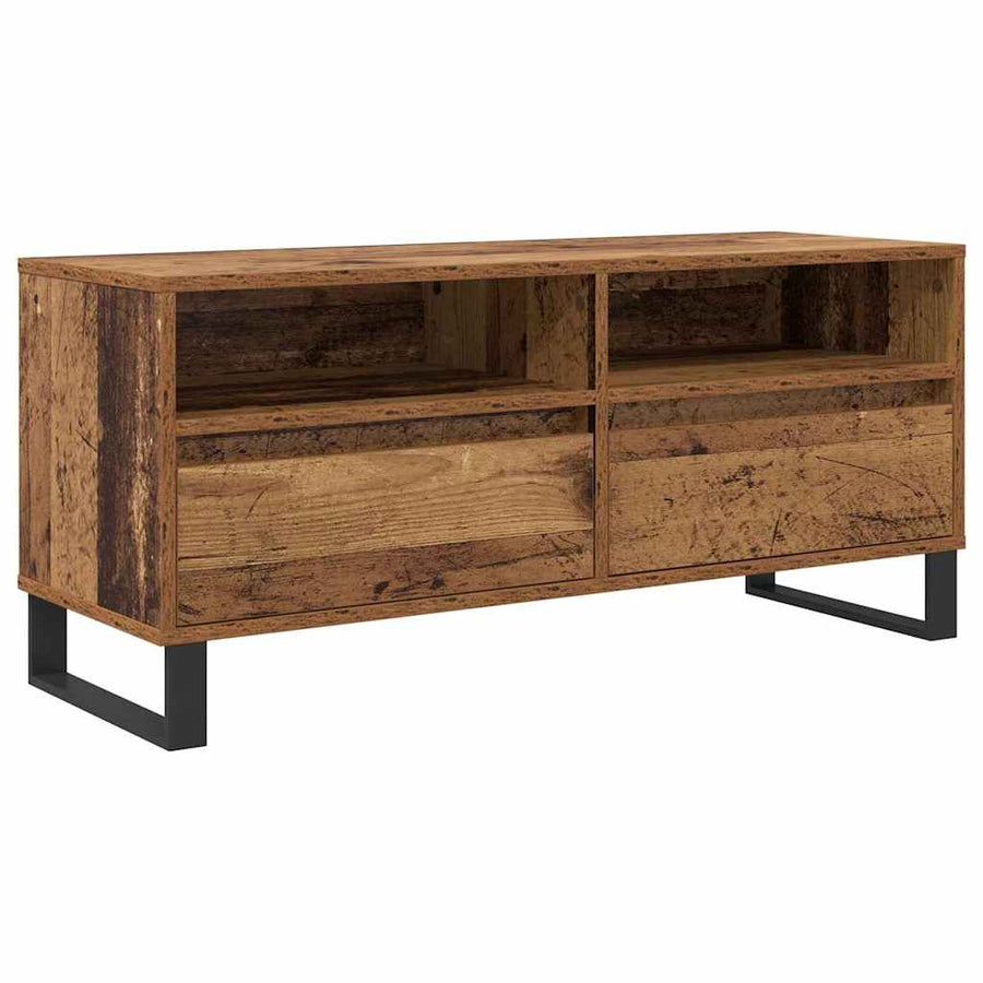 TV-kast Oud Hout 100 x 34,5 x 44,5 cm Gemonteerd hout en ijzer