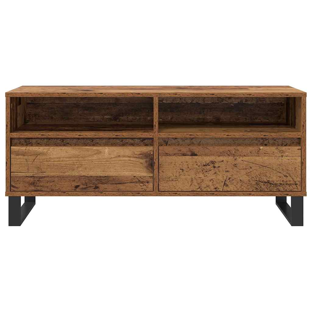 TV-kast Oud Hout 100 x 34,5 x 44,5 cm Gemonteerd hout en ijzer