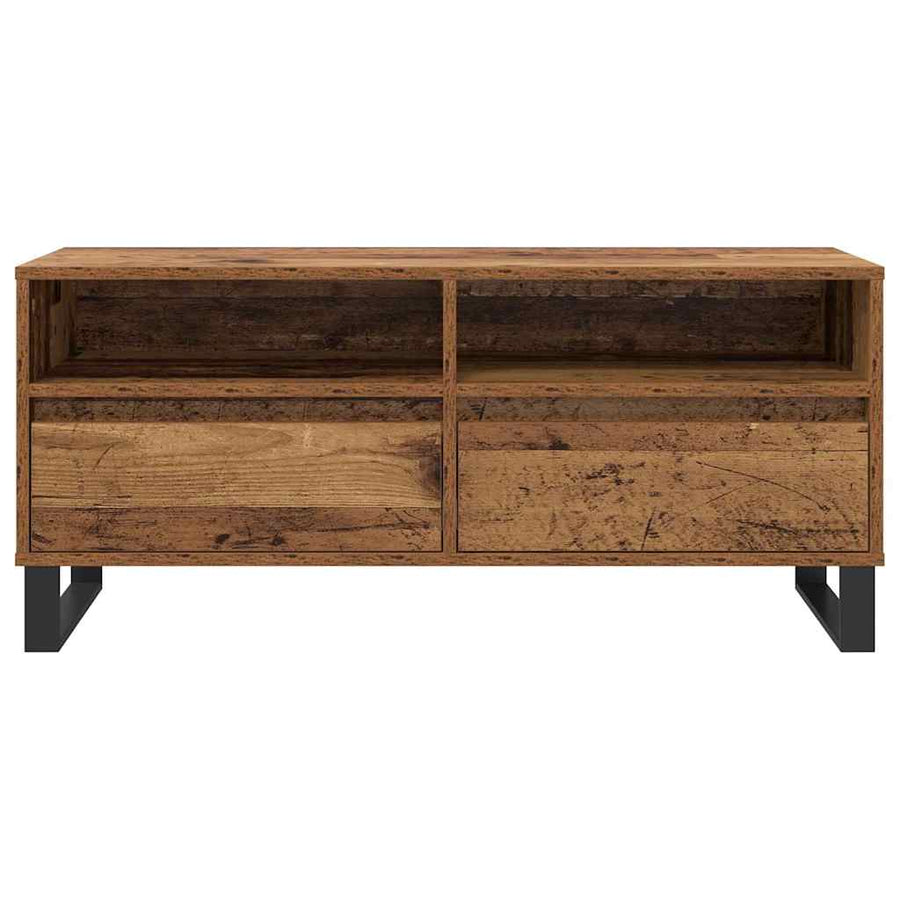 TV-kast Oud Hout 100 x 34,5 x 44,5 cm Gemonteerd hout en ijzer