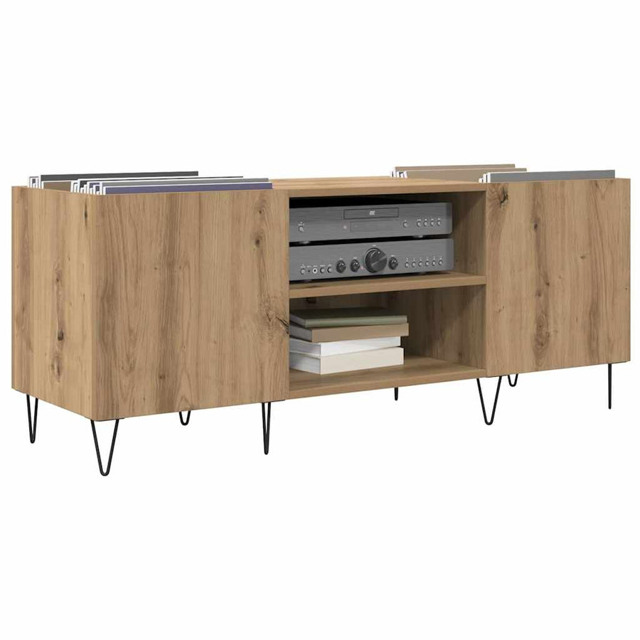 Platenkast met plank met opslag Artisan Eiken 121 x 38 x 48 cm