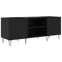 Platenkast met plank met opslag Zwart Eiken 121 x 38 x 48 cm