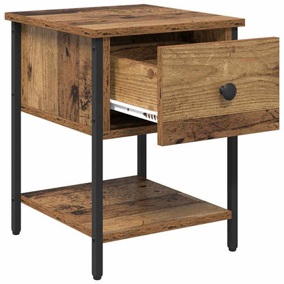 Nachtkastje 2 pcs Oud hout 34 x 35,5 x 45 cm Bewerkt hout