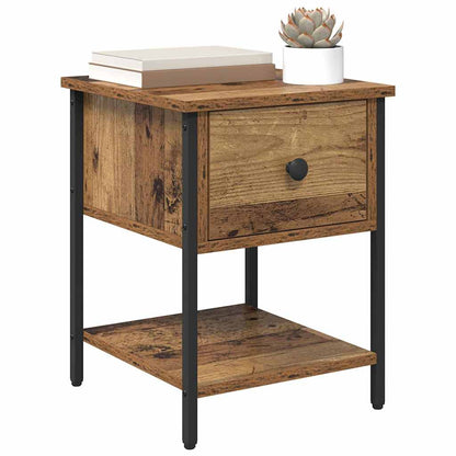 Nachtkastje 2 pcs Oud hout 34 x 35,5 x 45 cm Bewerkt hout