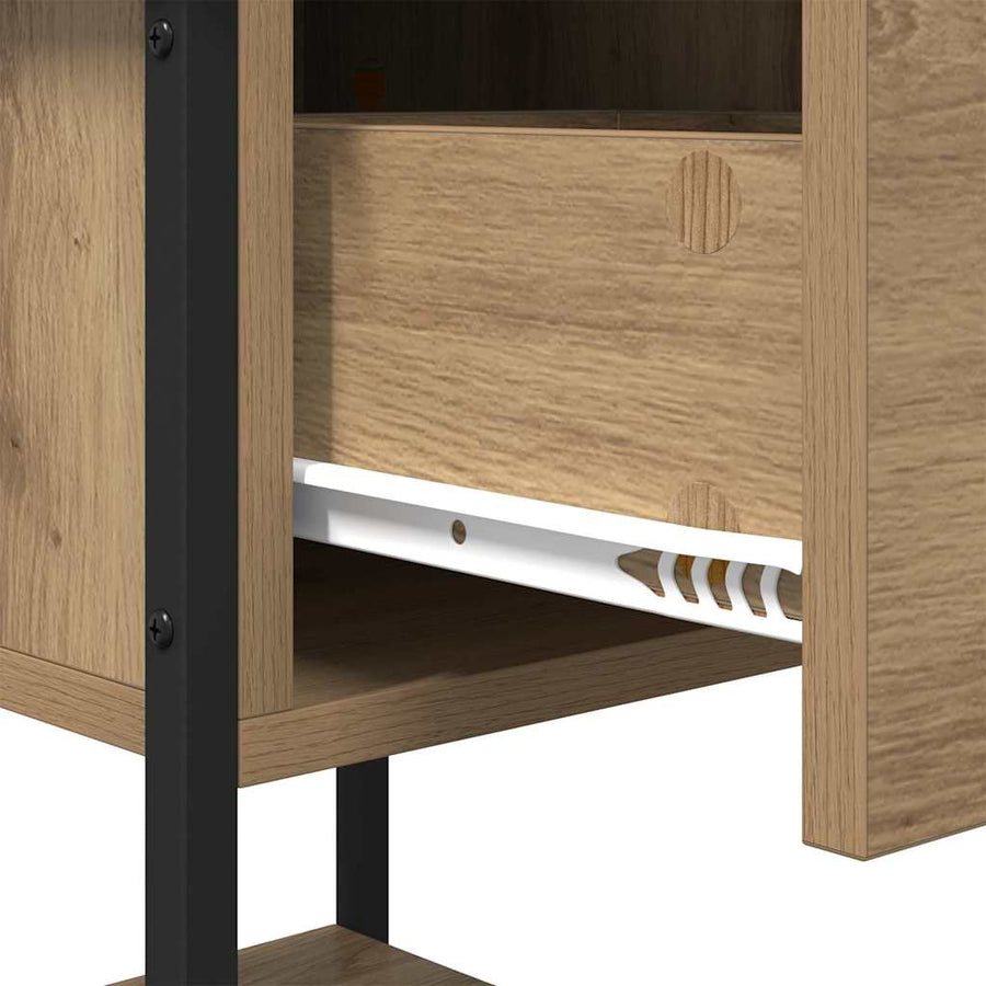 Nachtkastje Artisan Eiken 34 x 35,5 x 45 cm Bewerkt hout