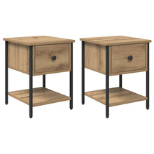 Nachtkastje 2 pcs artisanaal eikenkleurig 34 x 35,5 x 45 cm