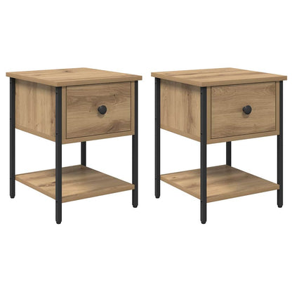Nachtkastje 2 pcs artisanaal eikenkleurig 34 x 35,5 x 45 cm