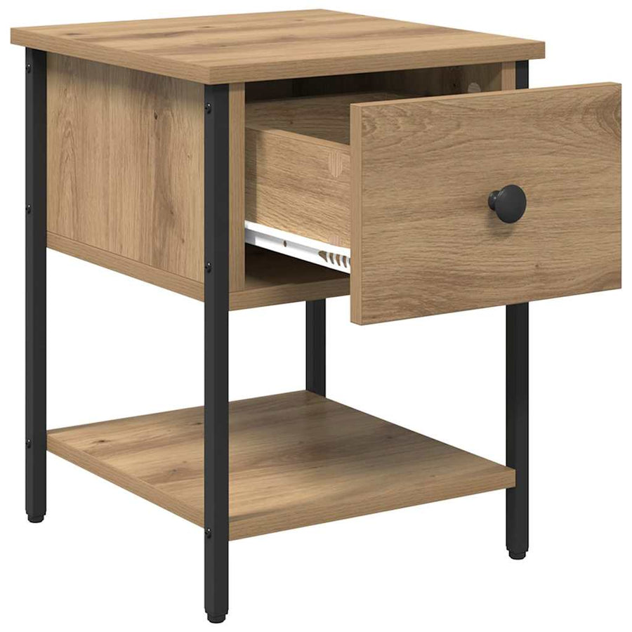 Nachtkastje 2 pcs artisanaal eikenkleurig 34 x 35,5 x 45 cm
