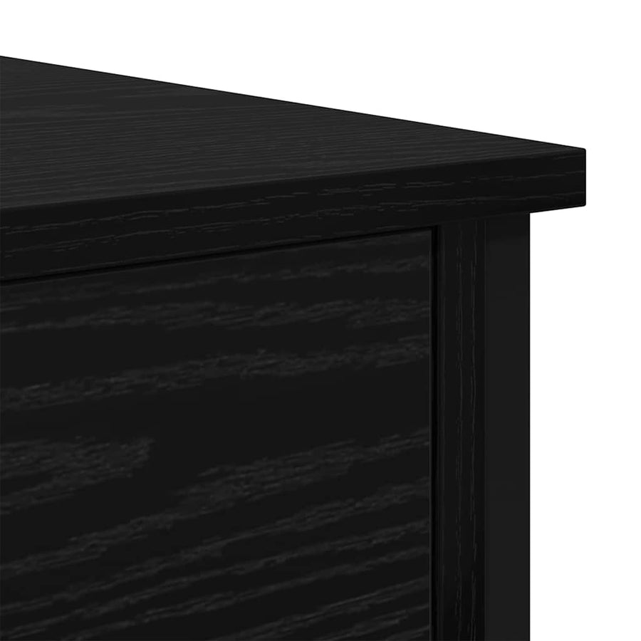Nachtkastje 2 pcs Zwart eiken 34 x 35,5 x 45 cm Bewerkt hout