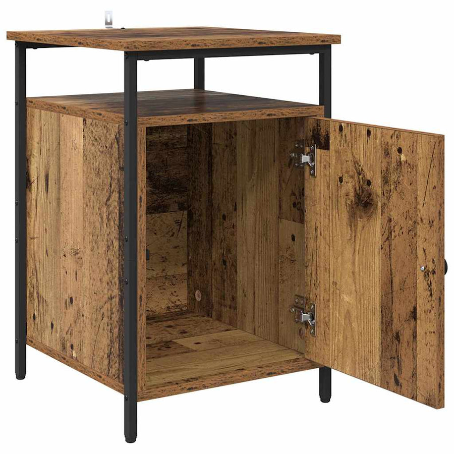 Nachtkastje Oudhout 40 x 42 x 60cm Bewerkt hout