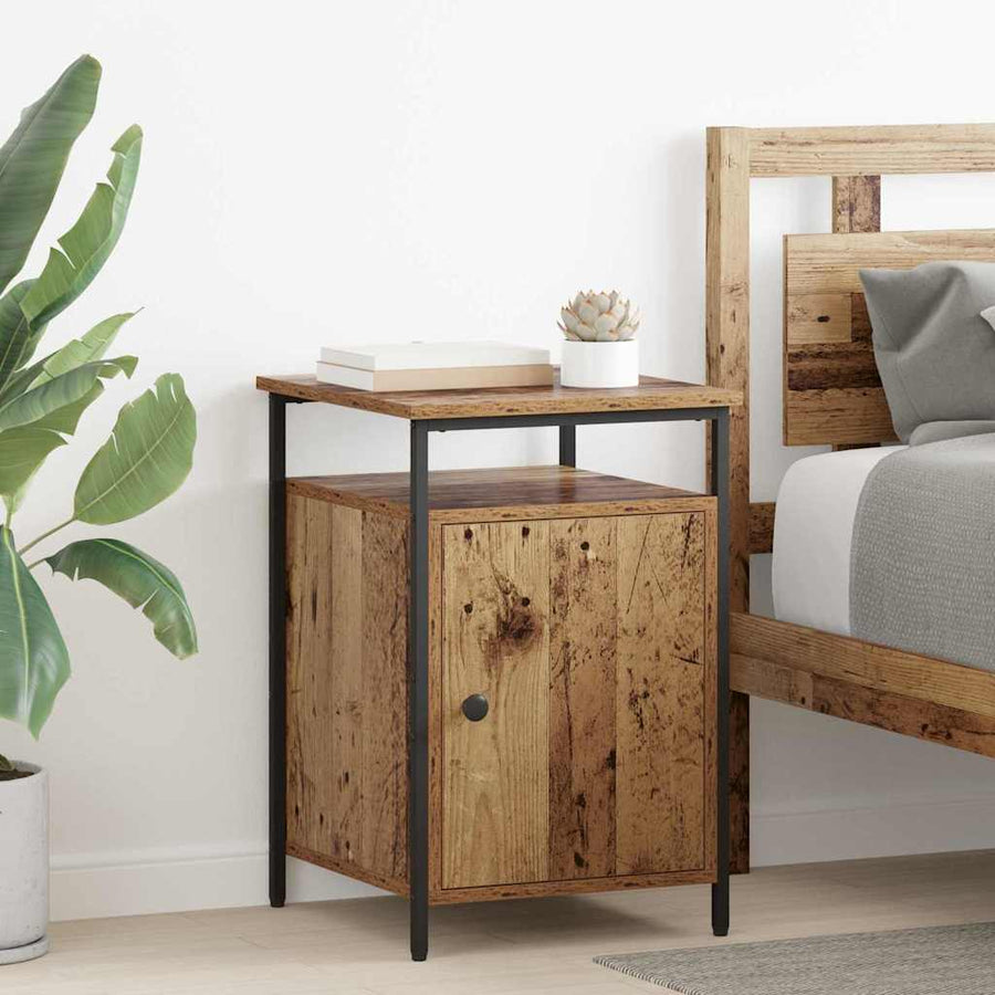Nachtkastje 2 pcs Oudhout 40 x 42 x 60cm Bewerkt hout