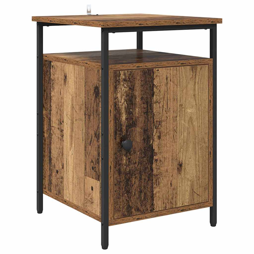 Nachtkastje 2 pcs Oudhout 40 x 42 x 60cm Bewerkt hout