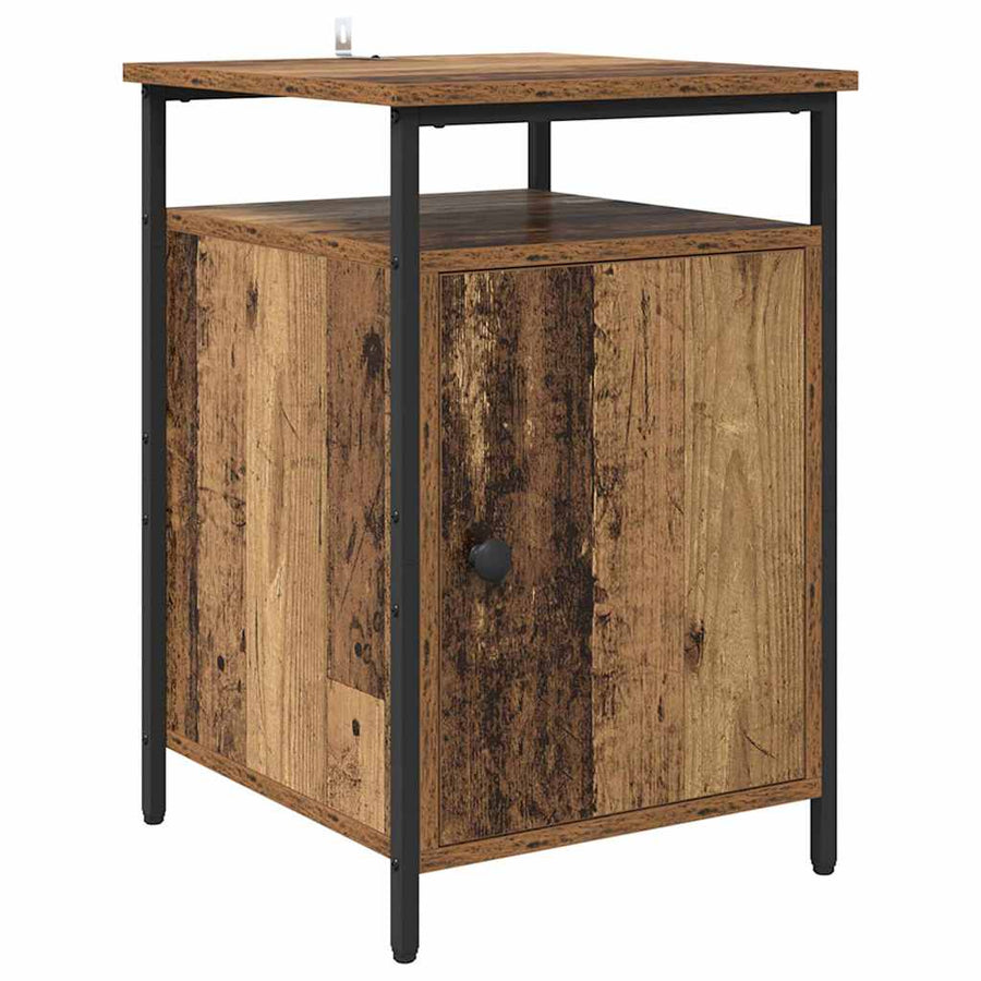 Nachtkastje 2 pcs Oudhout 40 x 42 x 60cm Bewerkt hout