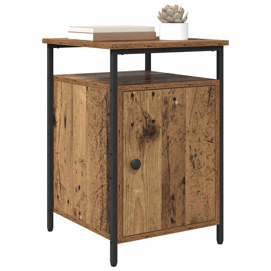 Nachtkastje 2 pcs Oudhout 40 x 42 x 60cm Bewerkt hout