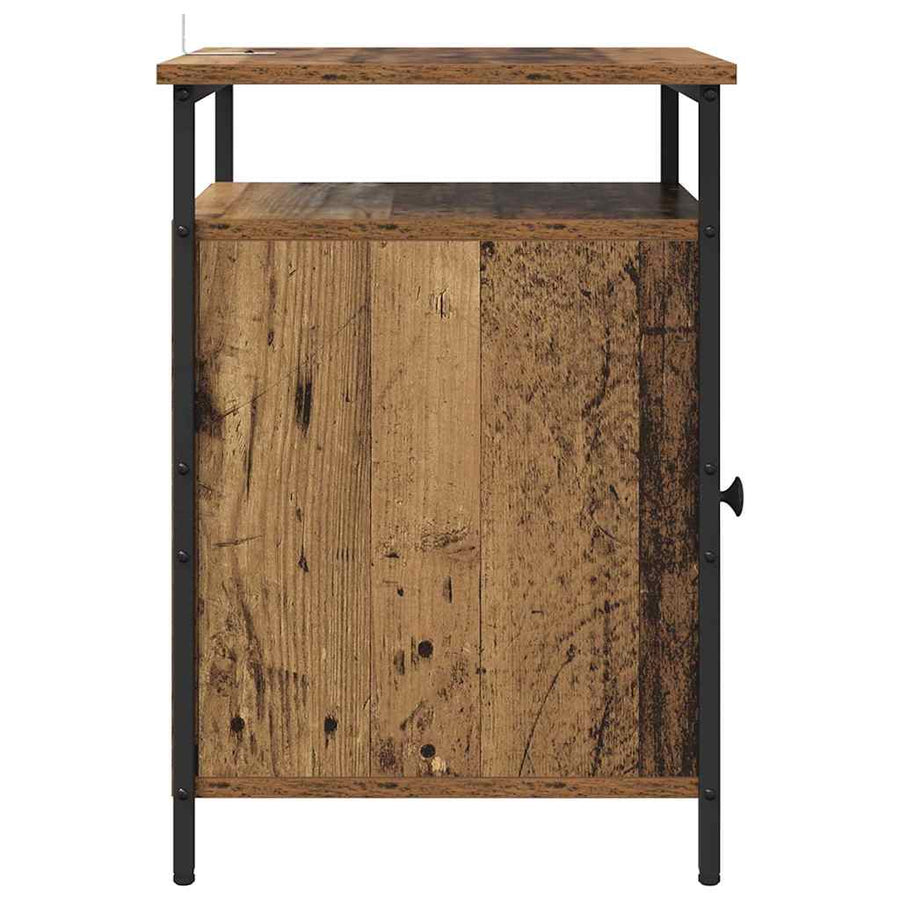Nachtkastje 2 pcs Oudhout 40 x 42 x 60cm Bewerkt hout