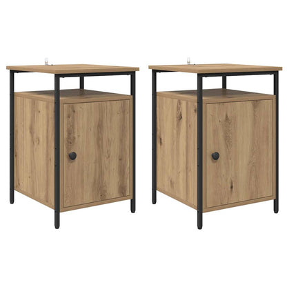 Nachtkastje 2 pcs Artisan Eiken 40 x 42 x 60cm Bewerkt hout
