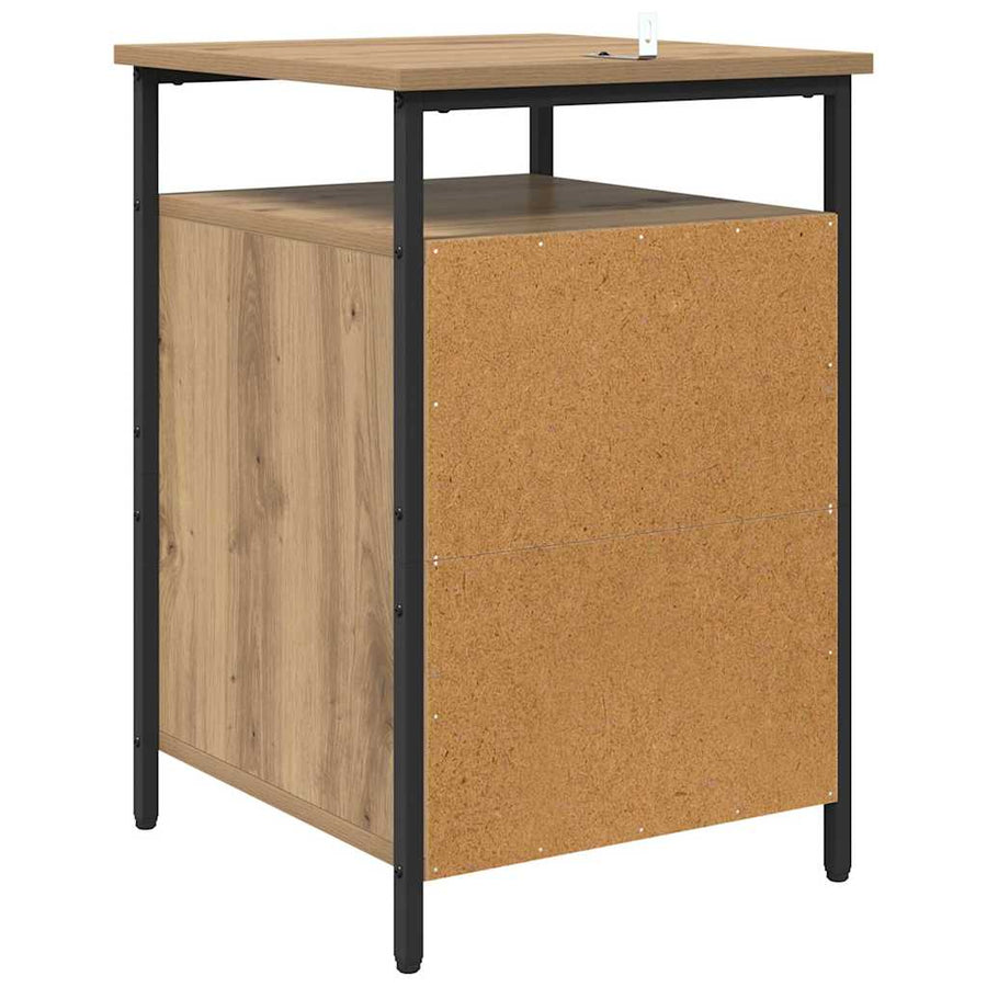 Nachtkastje 2 pcs Artisan Eiken 40 x 42 x 60cm Bewerkt hout