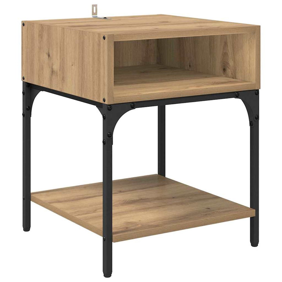 Nachtkastje Artisan Eiken 40 x 40 x 50 cm Bewerkt hout