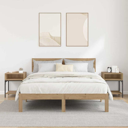 Nachtkastje 2 pcs Artisan Eiken 40 x 40 x 50 cm Bewerkt hout