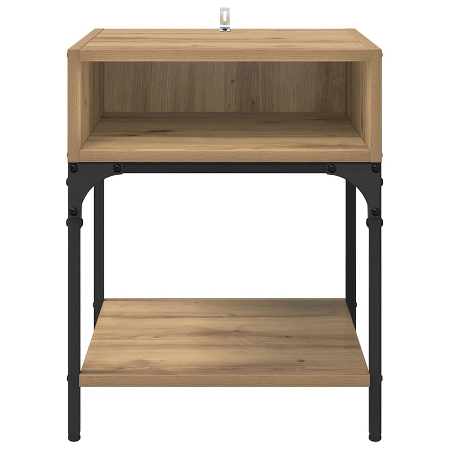 Nachtkastje 2 pcs Artisan Eiken 40 x 40 x 50 cm Bewerkt hout