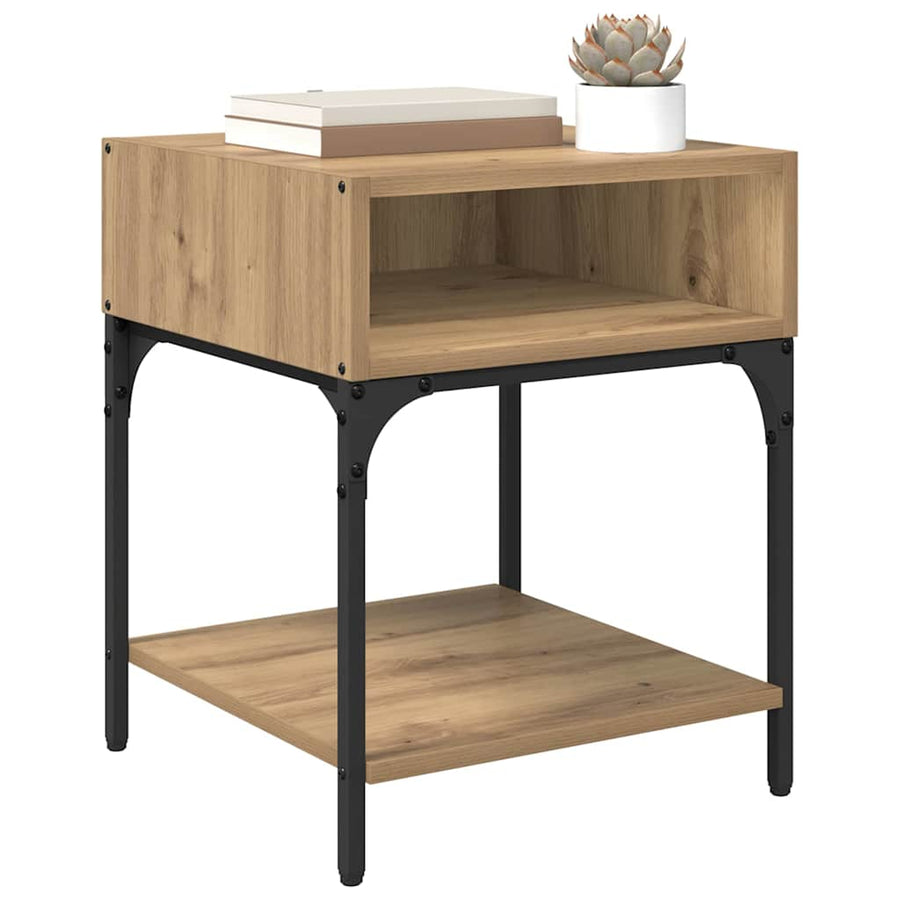 Nachtkastje 2 pcs Artisan Eiken 40 x 40 x 50 cm Bewerkt hout