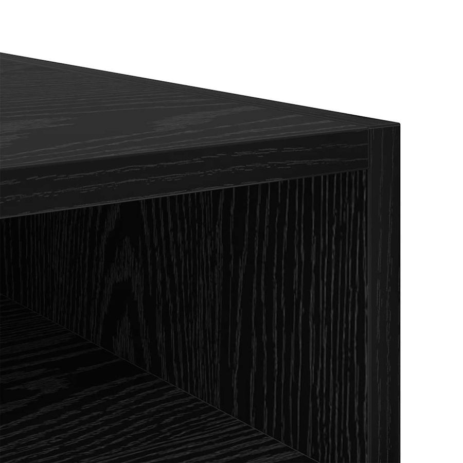 Nachtkastje 2 pcs Zwart Eiken 40 x 40 x 50 cm Bewerkt hout
