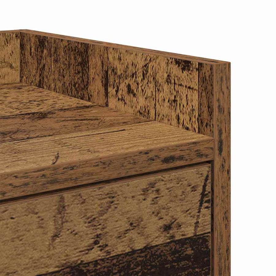 Nachtkastje met lade Oudhout 40 x 29 x 60 cm Bewerkt hout