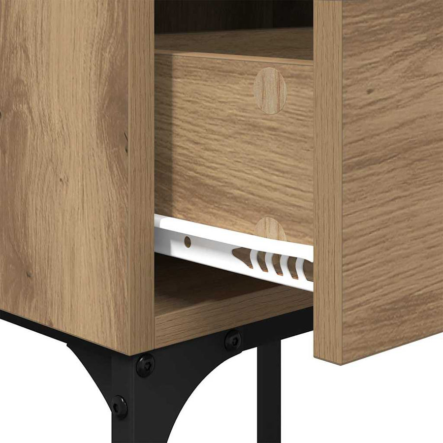 Nachtkastje met lade Artisan Eiken 40 x 29 x 60 cm Bewerkt hout