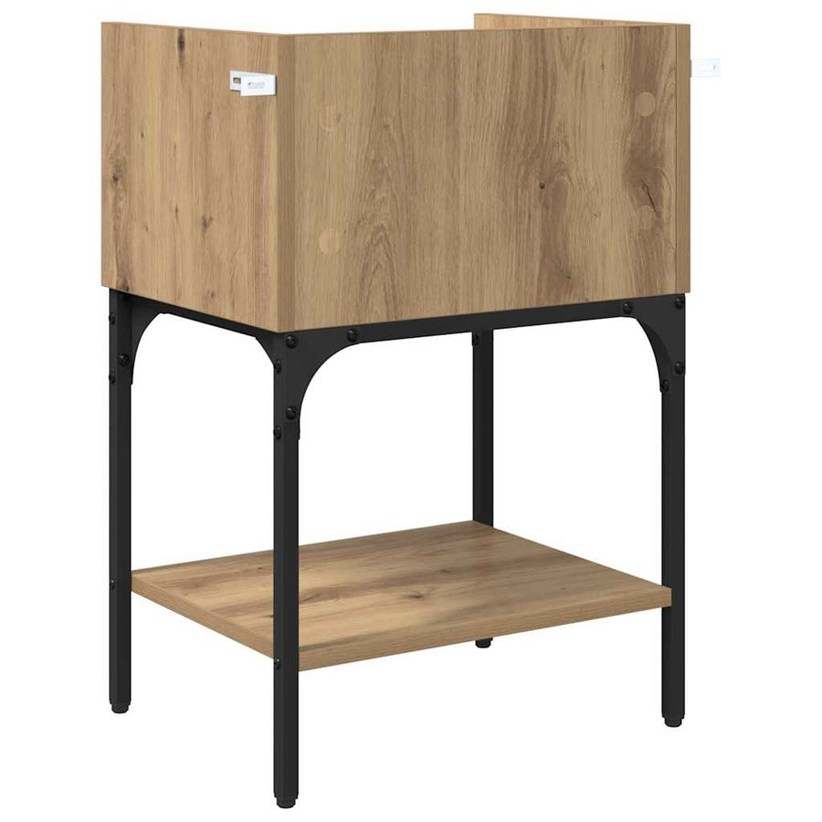 Nachtkastje met lade Artisan Eiken 40 x 29 x 60 cm Bewerkt hout