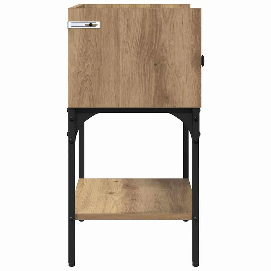 Nachtkastje met lade Artisan Eiken 40 x 29 x 60 cm Bewerkt hout