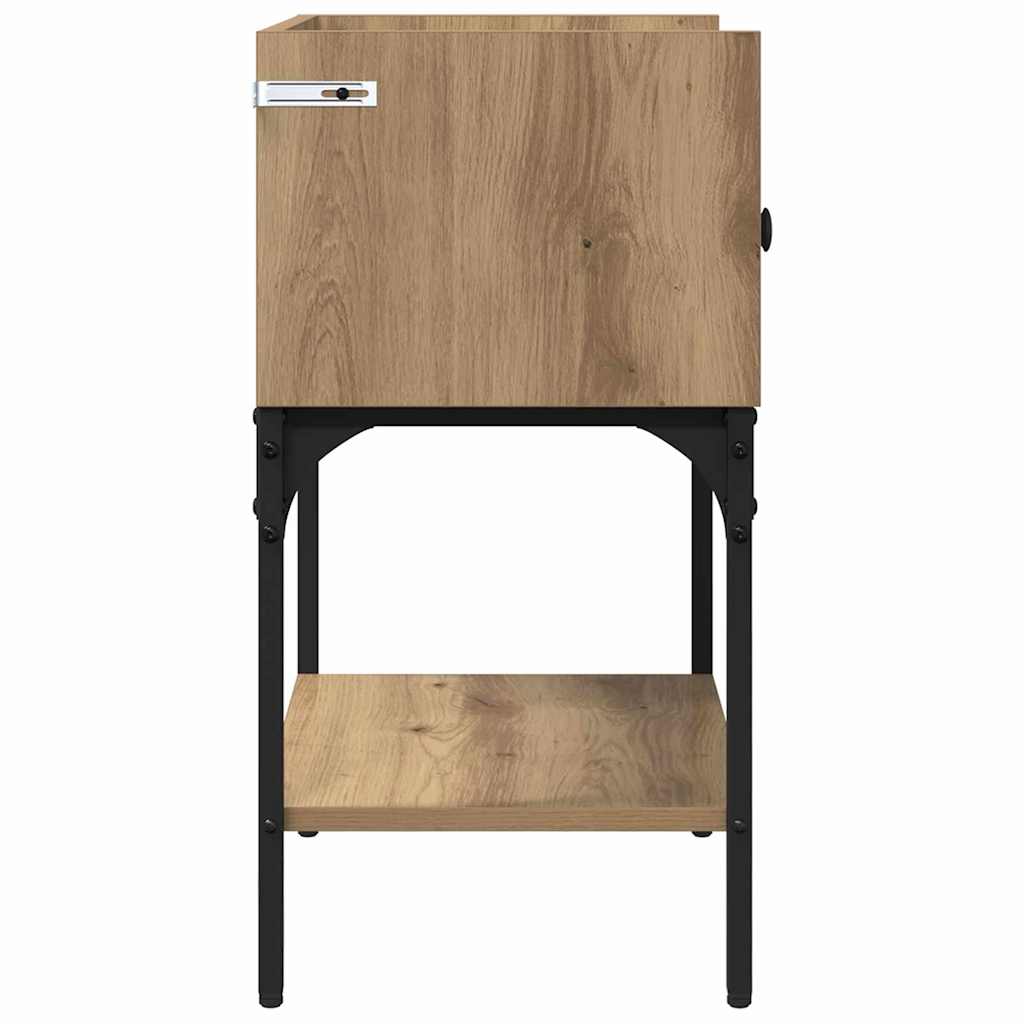 Nachtkastje 2 pcs Artisan Eiken 40 x 29 x 60 cm Bewerkt hout